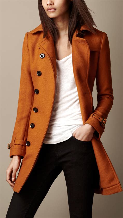 burberry orange coat|Burberry coats for women.